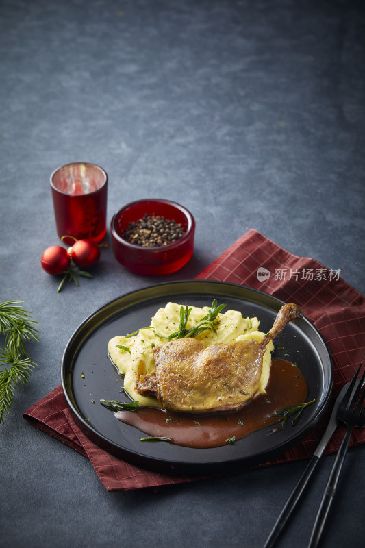 经典法式西餐美食 油封鸭腿