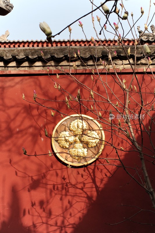 西安藏传寺庙广仁寺内部景观