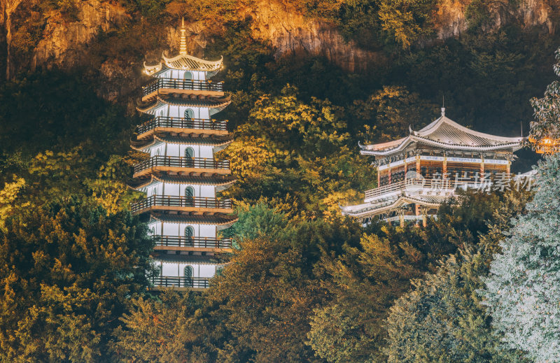 夜间的柳州文庙