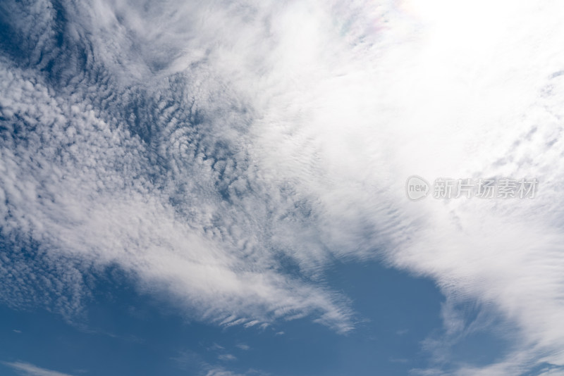 夏天晴朗天空太阳阳光蓝天白云