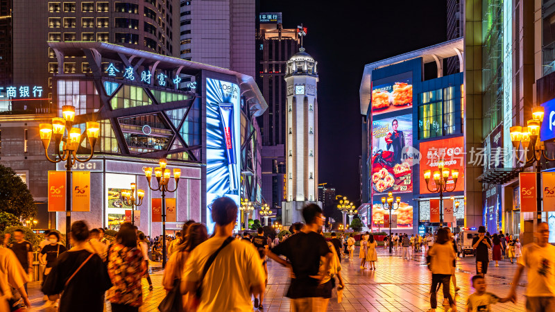 重庆解放碑步行街夜景