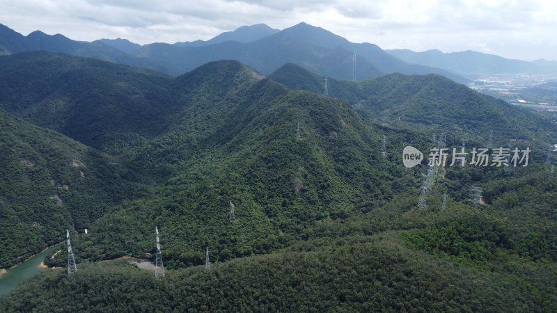 航拍广东省东莞市清溪镇自然风光