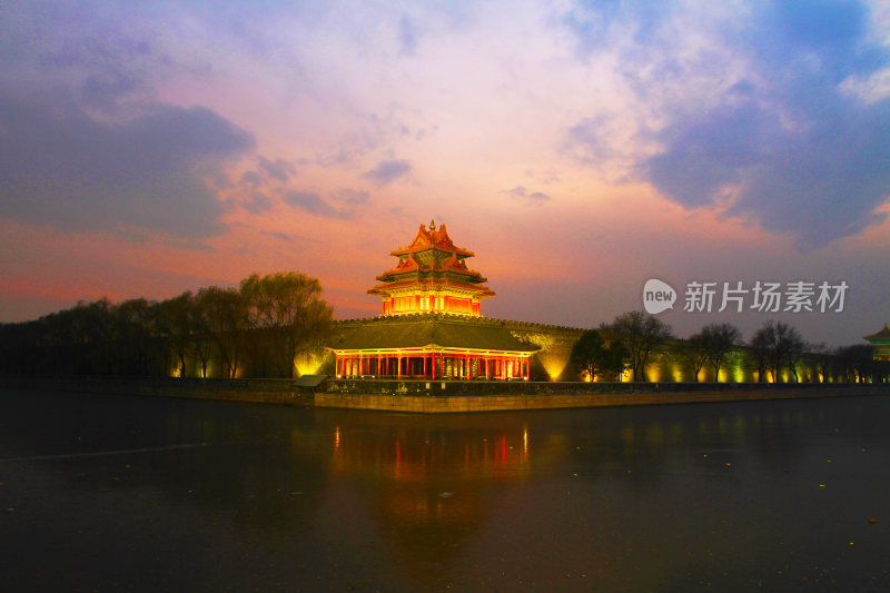 北京故宫角楼灯光夜景