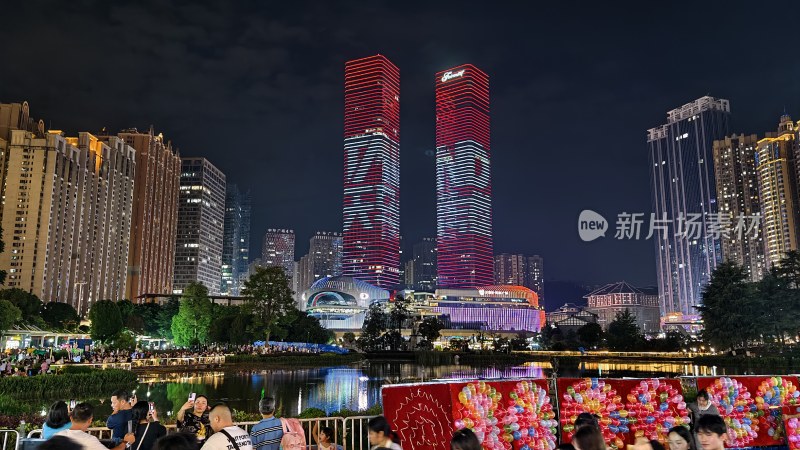 地标建筑城市夜景