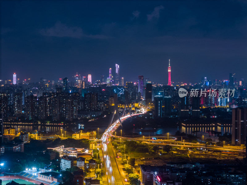 广州夜景 荔湾 鹤洞 广钢新城