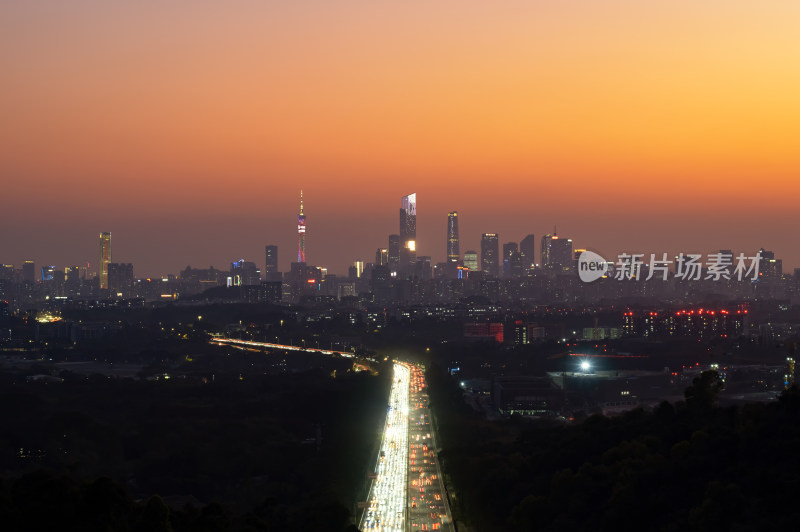 广州市CBD天际线夜景