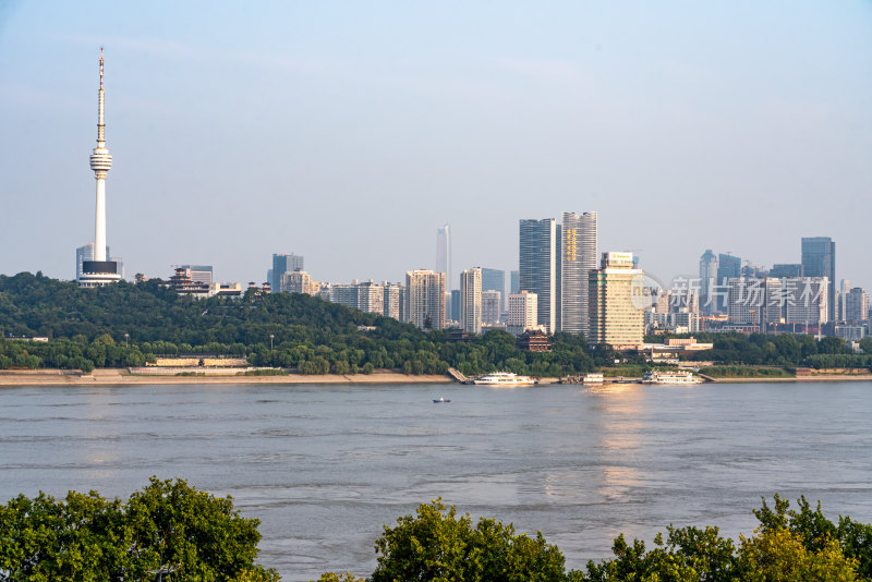 湖北武汉长江大桥城市建筑景观