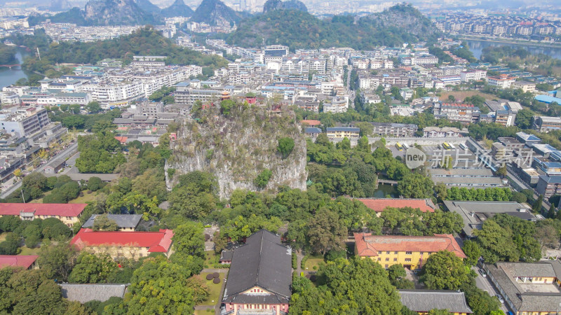 桂林独秀峰王府5A景区航拍