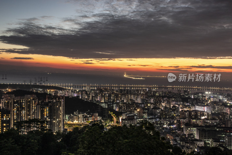 深圳西海岸的都市夜景