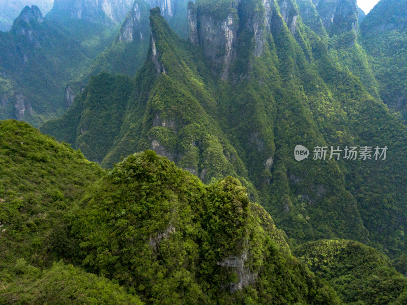 湖南张家界奇特山川航拍摄影图