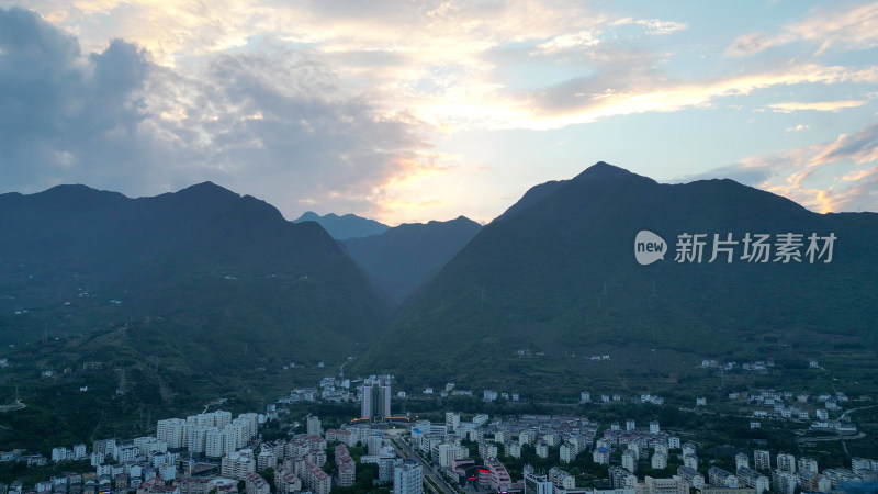 航拍湖北宜昌兴山县