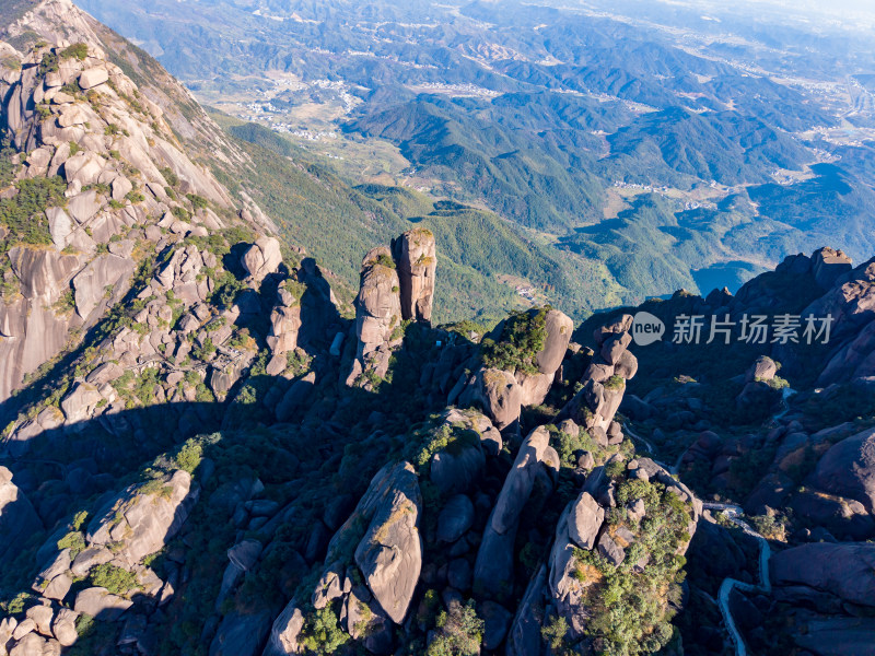 祖国大好河山灵山航拍图