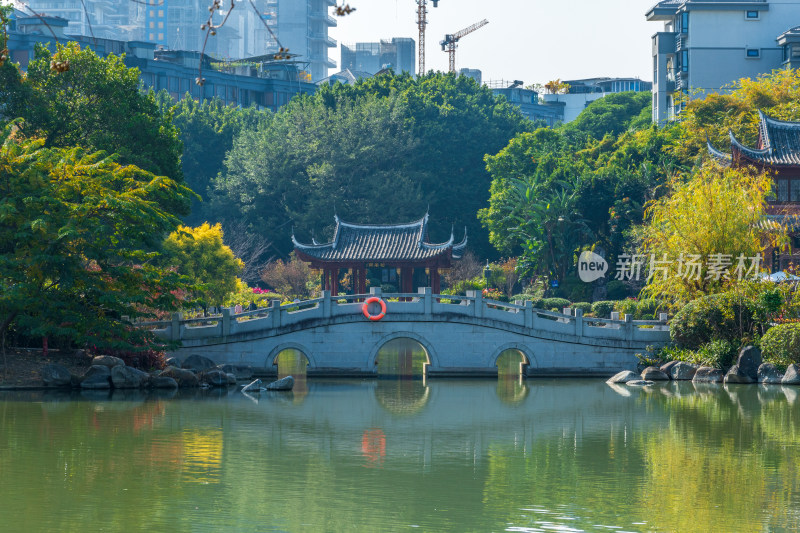 福州黎明湖公园景色