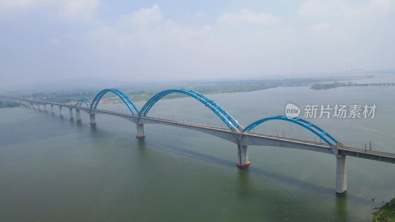 航拍湖北襄阳汉江跨江大桥