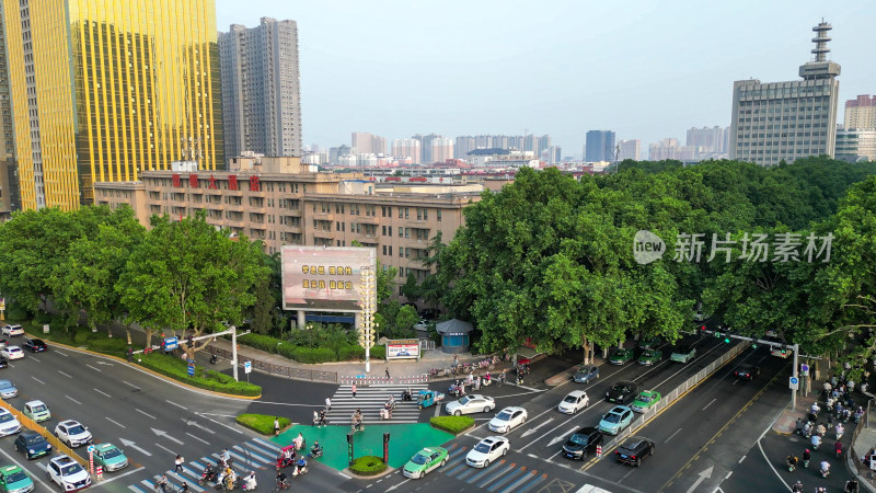 河北邯郸城市建设高楼交通航拍