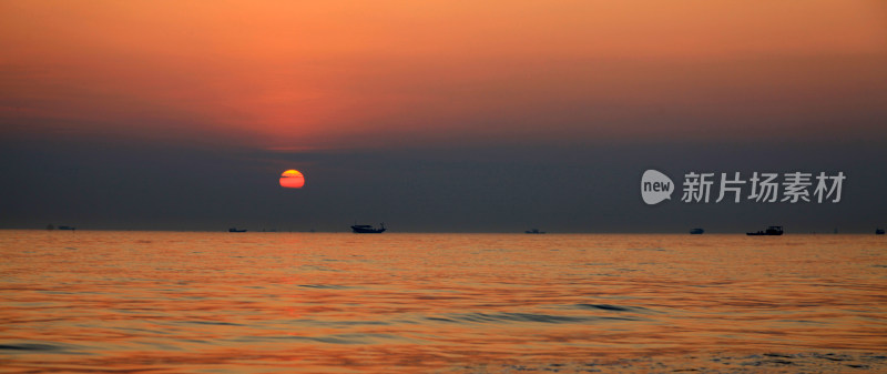 海岸日落-海滨夕阳