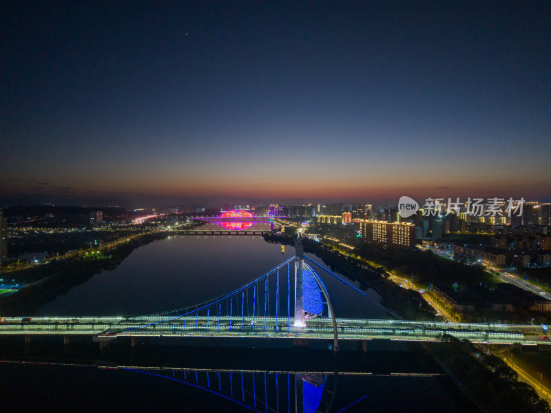 江西上饶大桥夜景