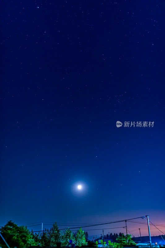 夏日星空乡村自然天文景观