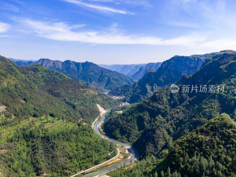 祖国大海好河山青山绿水风景航拍