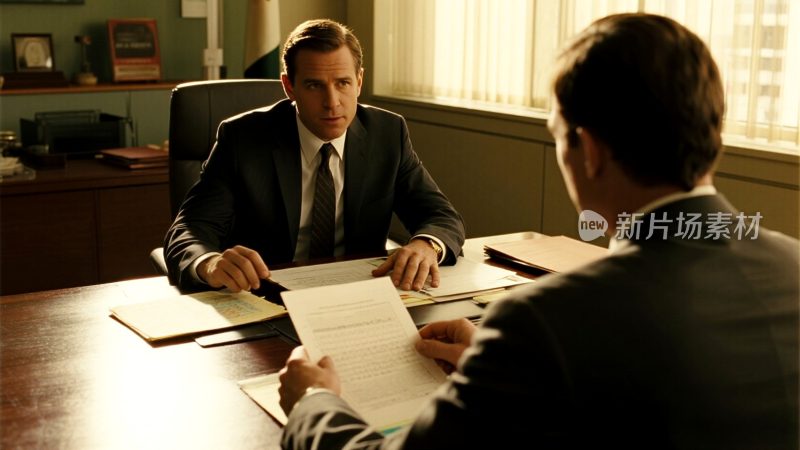 商务人士办公室洽谈场景
