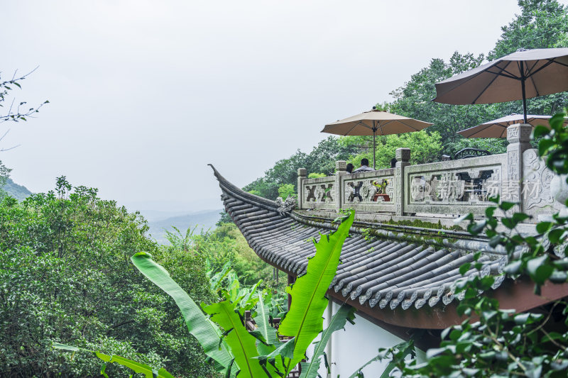 杭州飞来峰韬光寺古建筑风景