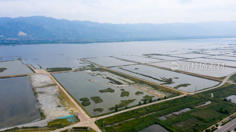 山西运城盐湖航拍