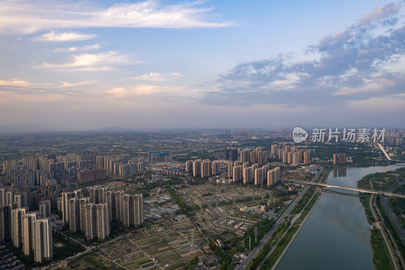 长沙浏阳河城市傍晚