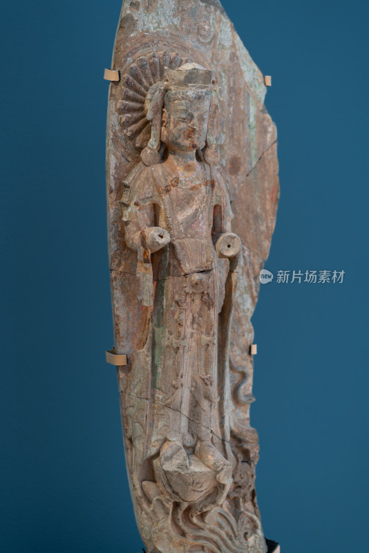 青州博物馆龙兴寺佛教造像古代佛像雕塑特写