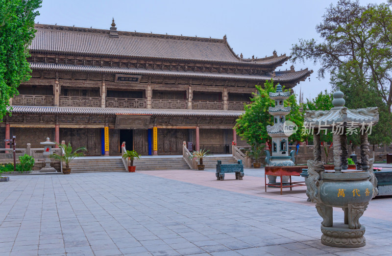 甘肃张掖大佛寺中式传统古建筑