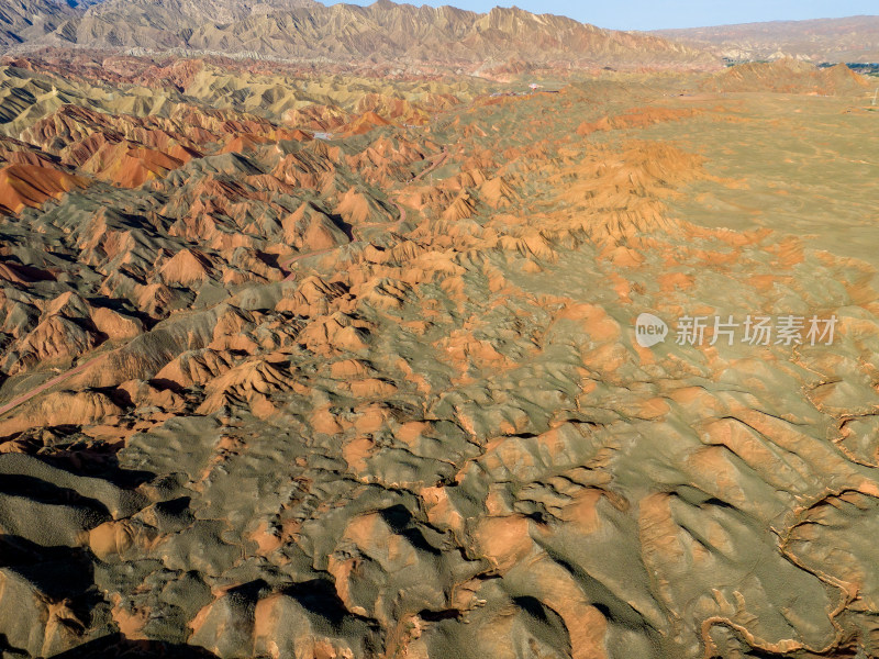 甘肃张掖七彩丹霞5A景区航拍图