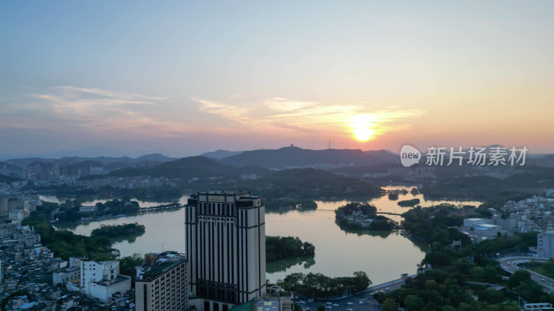 航拍惠州西湖景区