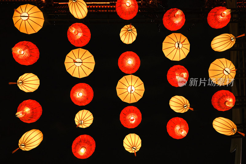 上海豫园元宵灯会灯笼夜景