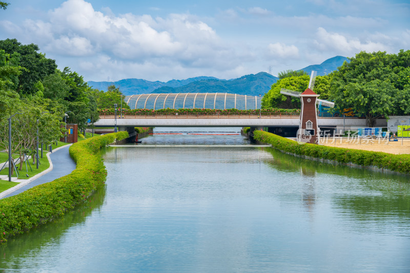 深圳后海中心河公园美景