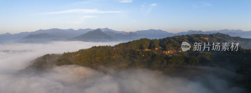 江南高山群山晨曦云海云雾浙江丽水松阳