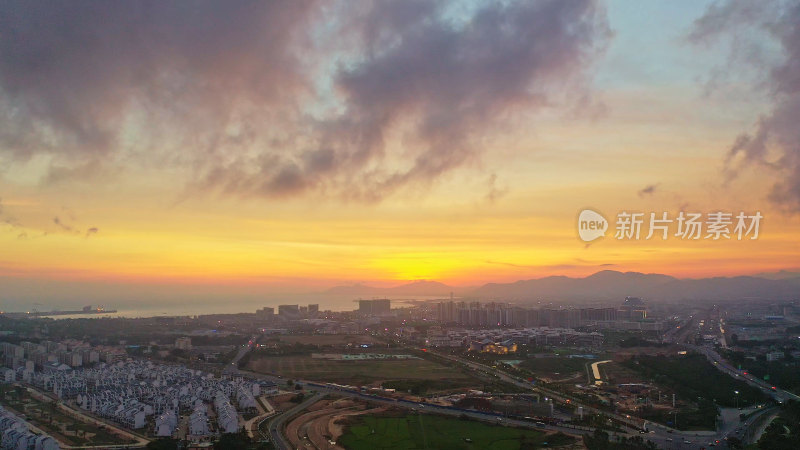 海南海岸线火烧云