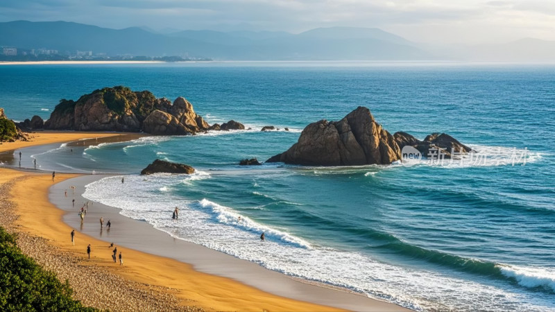 海岛风光旖旎迷人沙滩海边风景