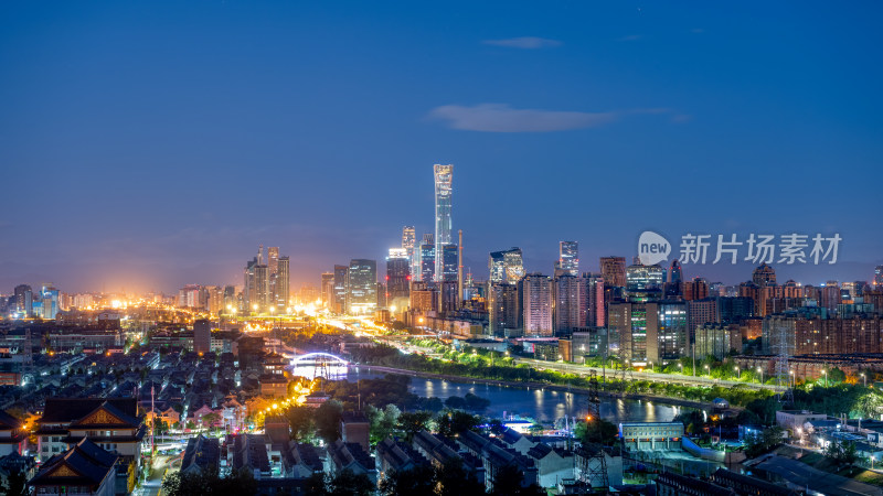 北京夜景 国贸cbd 城市天际线