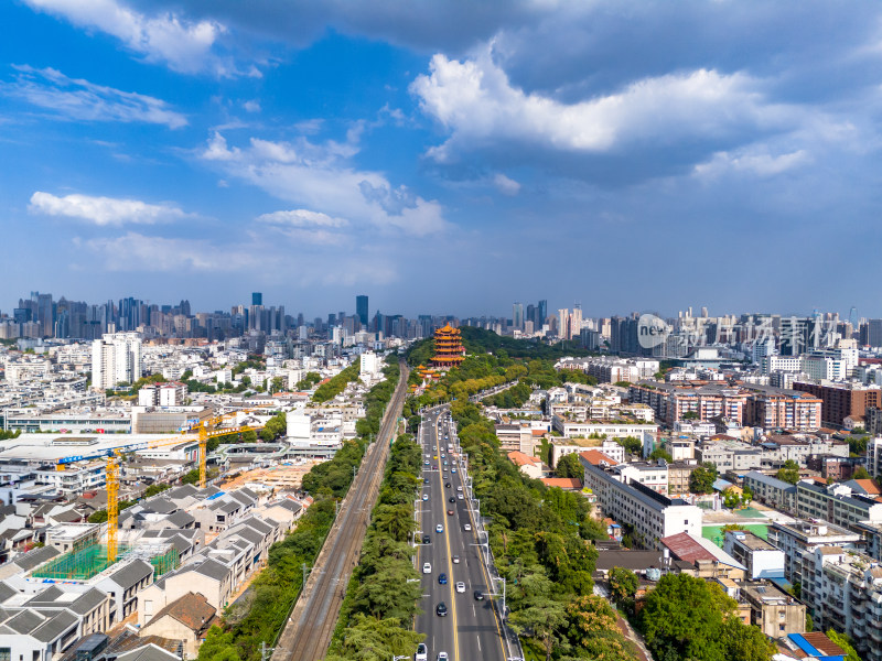 湖北武汉城市风光地标建筑航拍