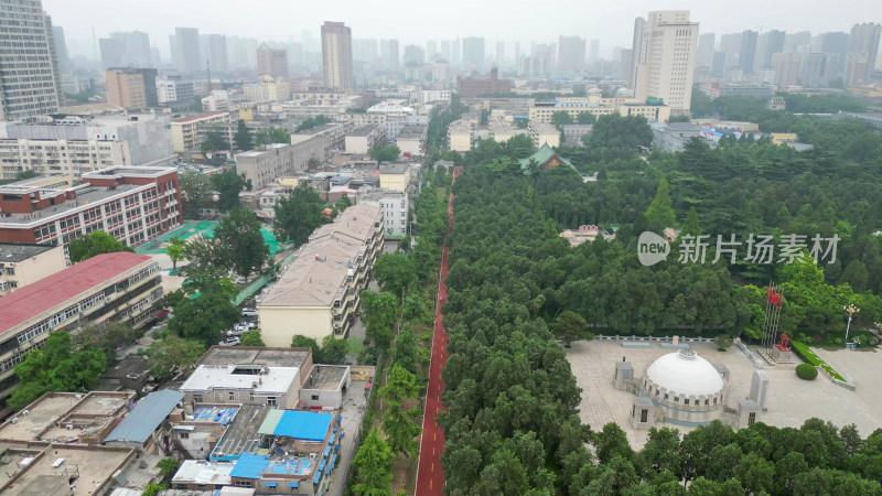 航拍河北邯郸晋冀鲁豫革命纪念园