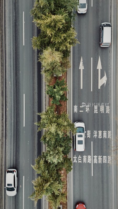 城市道路俯瞰