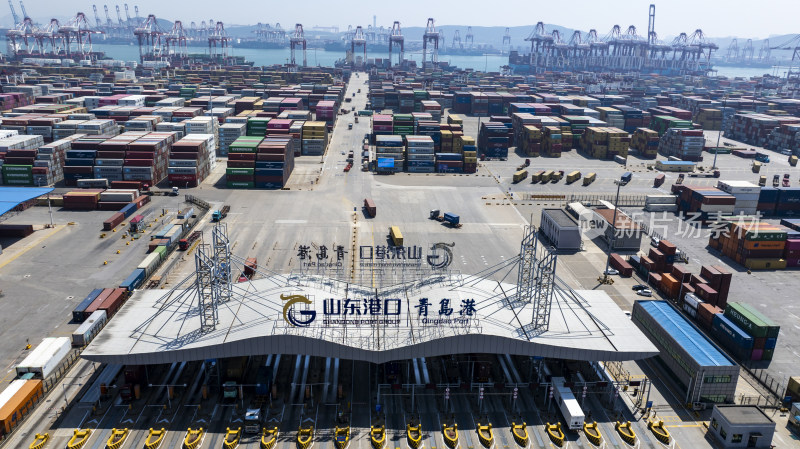山东港口青岛港航拍