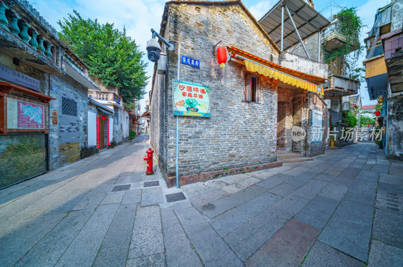 广州番禺沙湾古镇中式传统岭南建筑民居巷子