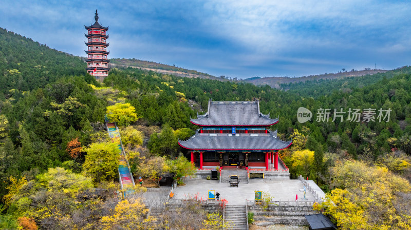 峄城冠石榴园青檀寺秋色