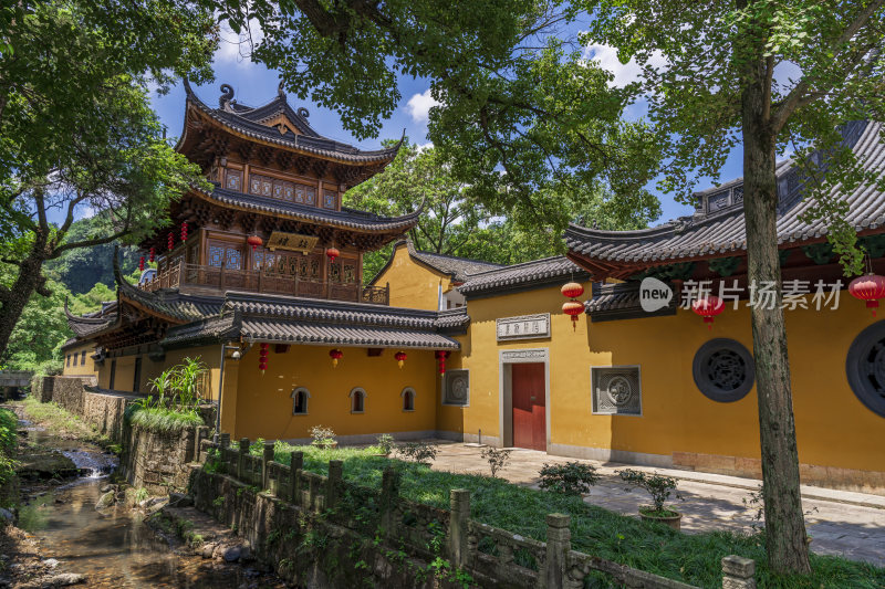 杭州西湖三天竺法镜寺古建筑风景