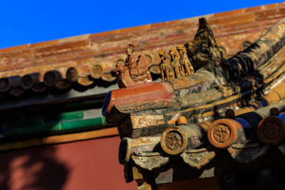 北京故宫博物院无人空景大景观细节