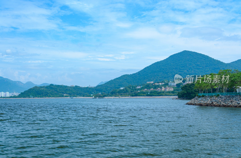 香港大埔墟滨海公园海景风光