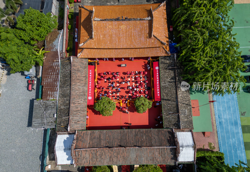 海南三亚崖州古城高视角历史文化航拍全景