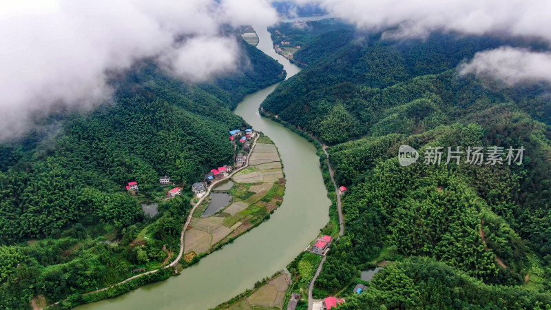 大自然山川云海自然风光航拍图