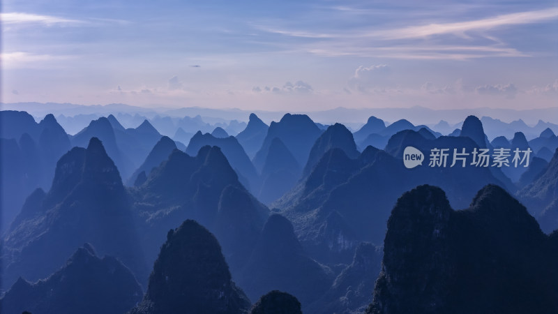 广西省桂林市喀斯特地貌山水风景