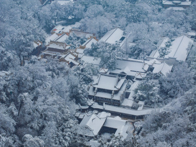 长沙岳麓书院雪景